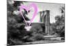 Luv Collection - New York City - Brooklyn Bridge-Philippe Hugonnard-Mounted Art Print