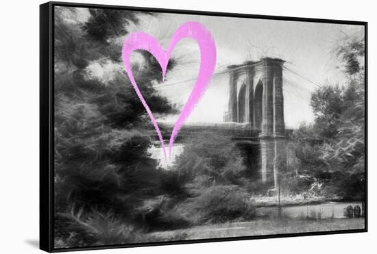 Luv Collection - New York City - Brooklyn Bridge-Philippe Hugonnard-Framed Stretched Canvas