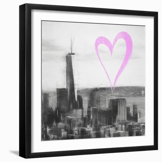 Luv Collection - New York City - Downtown Manhattan II-Philippe Hugonnard-Framed Art Print