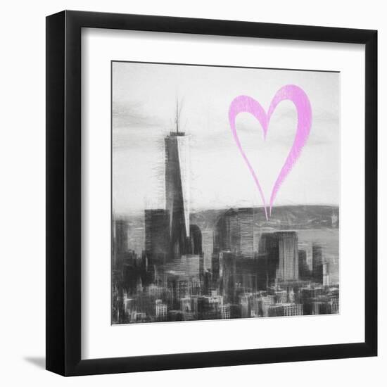 Luv Collection - New York City - Downtown Manhattan II-Philippe Hugonnard-Framed Art Print