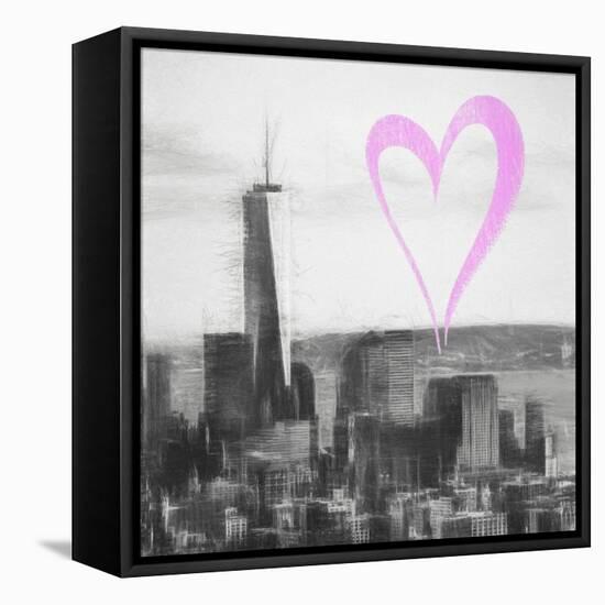 Luv Collection - New York City - Downtown Manhattan II-Philippe Hugonnard-Framed Stretched Canvas