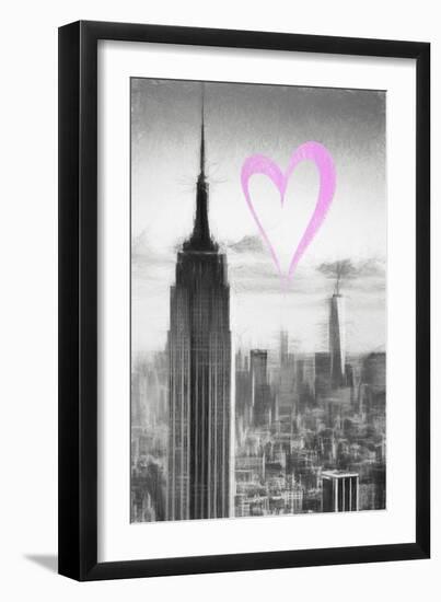 Luv Collection - New York City - Empire State Building-Philippe Hugonnard-Framed Art Print