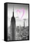 Luv Collection - New York City - Empire State Building-Philippe Hugonnard-Framed Stretched Canvas