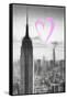 Luv Collection - New York City - Empire State Building-Philippe Hugonnard-Framed Stretched Canvas