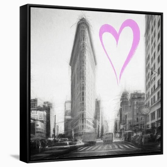 Luv Collection - New York City - Flatiron Building II-Philippe Hugonnard-Framed Stretched Canvas