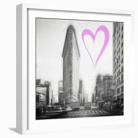 Luv Collection - New York City - Flatiron Building II-Philippe Hugonnard-Framed Art Print