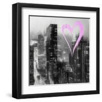 Luv Collection - New York City - Manhattan by Night II-Philippe Hugonnard-Framed Art Print