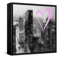 Luv Collection - New York City - Manhattan by Night II-Philippe Hugonnard-Framed Stretched Canvas