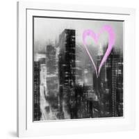 Luv Collection - New York City - Manhattan by Night II-Philippe Hugonnard-Framed Art Print