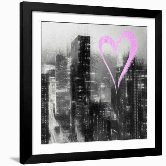 Luv Collection - New York City - Manhattan by Night II-Philippe Hugonnard-Framed Art Print