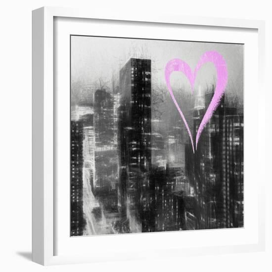 Luv Collection - New York City - Manhattan by Night II-Philippe Hugonnard-Framed Art Print