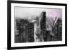 Luv Collection - New York City - Manhattan by Night-Philippe Hugonnard-Framed Premium Giclee Print