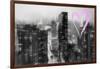 Luv Collection - New York City - Manhattan by Night-Philippe Hugonnard-Framed Art Print