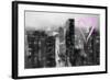 Luv Collection - New York City - Manhattan by Night-Philippe Hugonnard-Framed Art Print