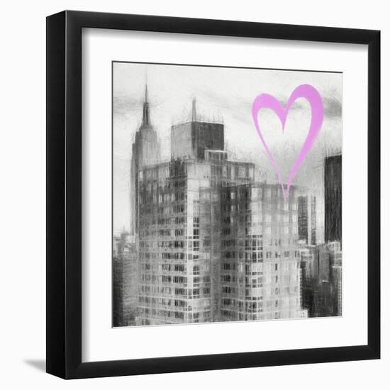 Luv Collection - New York City - Manhattan Cityscape II-Philippe Hugonnard-Framed Art Print