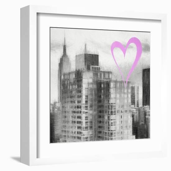 Luv Collection - New York City - Manhattan Cityscape II-Philippe Hugonnard-Framed Art Print