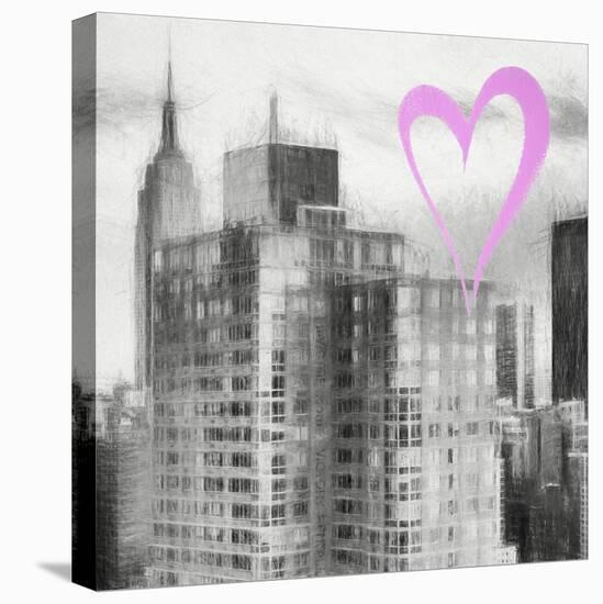 Luv Collection - New York City - Manhattan Cityscape II-Philippe Hugonnard-Stretched Canvas