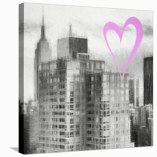 Luv Collection - New York City - Manhattan Cityscape II-Philippe Hugonnard-Stretched Canvas