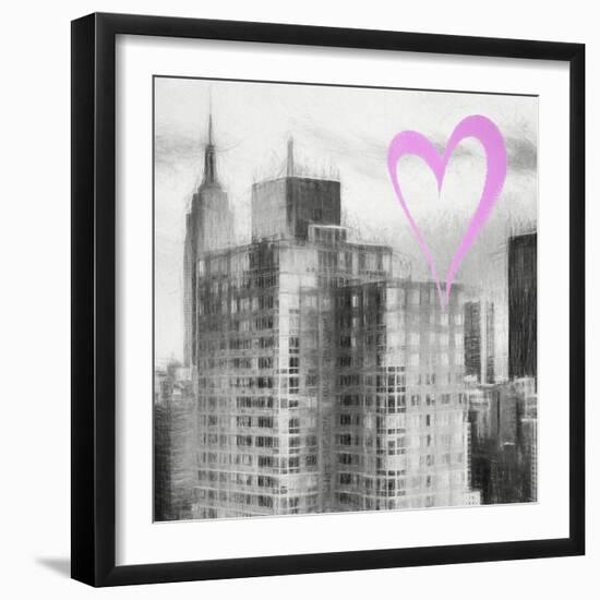 Luv Collection - New York City - Manhattan Cityscape II-Philippe Hugonnard-Framed Art Print