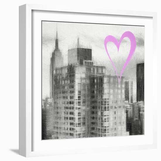 Luv Collection - New York City - Manhattan Cityscape II-Philippe Hugonnard-Framed Art Print