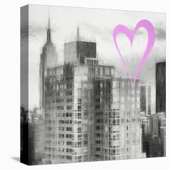 Luv Collection - New York City - Manhattan Cityscape II-Philippe Hugonnard-Stretched Canvas