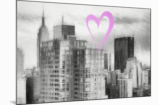 Luv Collection - New York City - Manhattan Cityscape-Philippe Hugonnard-Mounted Premium Giclee Print