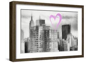 Luv Collection - New York City - Manhattan Cityscape-Philippe Hugonnard-Framed Art Print