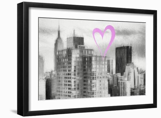 Luv Collection - New York City - Manhattan Cityscape-Philippe Hugonnard-Framed Art Print