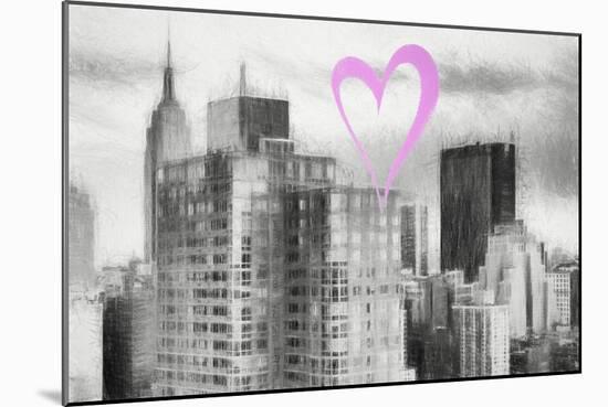 Luv Collection - New York City - Manhattan Cityscape-Philippe Hugonnard-Mounted Art Print