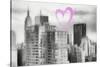 Luv Collection - New York City - Manhattan Cityscape-Philippe Hugonnard-Stretched Canvas