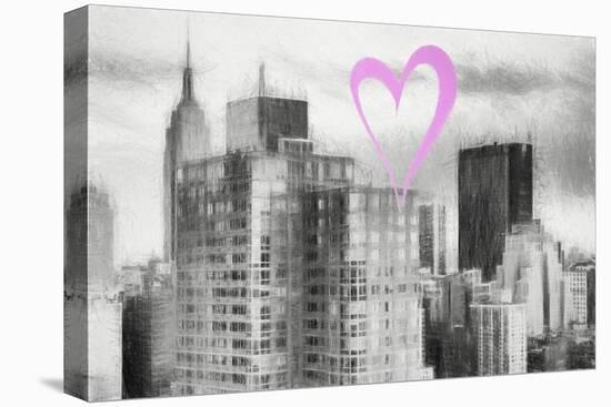 Luv Collection - New York City - Manhattan Cityscape-Philippe Hugonnard-Stretched Canvas