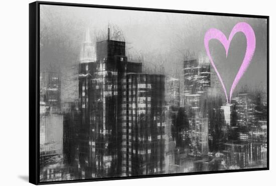 Luv Collection - New York City - Manhattan Night-Philippe Hugonnard-Framed Stretched Canvas