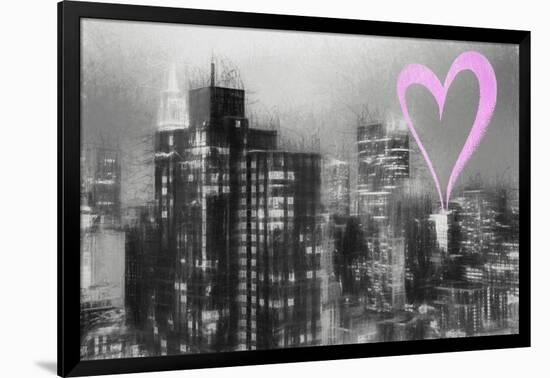 Luv Collection - New York City - Manhattan Night-Philippe Hugonnard-Framed Art Print