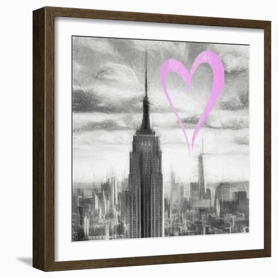 Luv Collection - New York City - Manhattan Skyscrapers II-Philippe Hugonnard-Framed Art Print