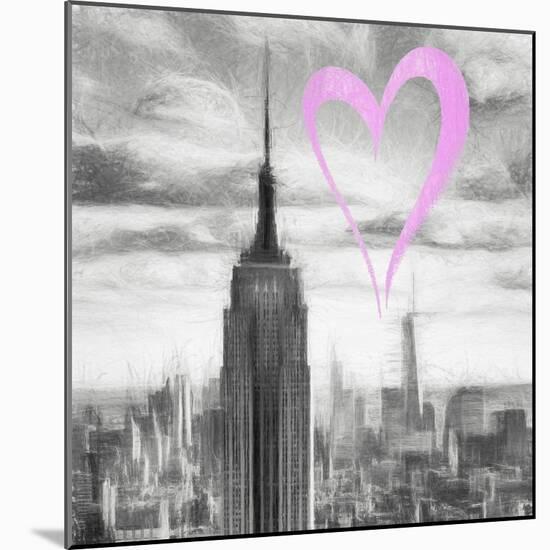Luv Collection - New York City - Manhattan Skyscrapers II-Philippe Hugonnard-Mounted Art Print