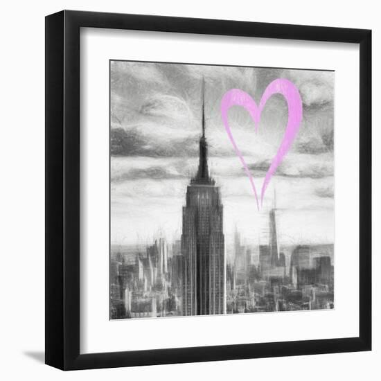 Luv Collection - New York City - Manhattan Skyscrapers II-Philippe Hugonnard-Framed Art Print