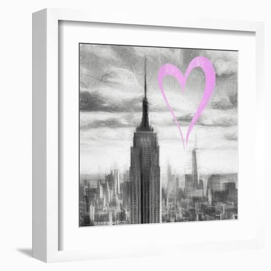 Luv Collection - New York City - Manhattan Skyscrapers II-Philippe Hugonnard-Framed Art Print