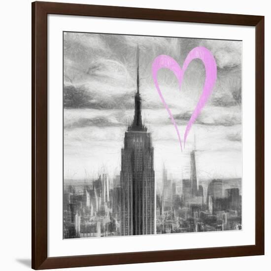 Luv Collection - New York City - Manhattan Skyscrapers II-Philippe Hugonnard-Framed Art Print