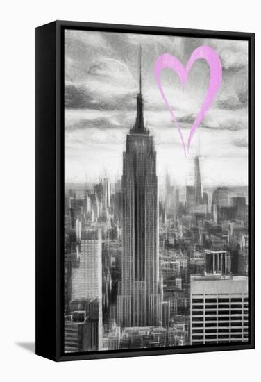 Luv Collection - New York City - Manhattan Skyscrapers-Philippe Hugonnard-Framed Stretched Canvas