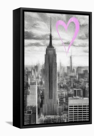 Luv Collection - New York City - Manhattan Skyscrapers-Philippe Hugonnard-Framed Stretched Canvas