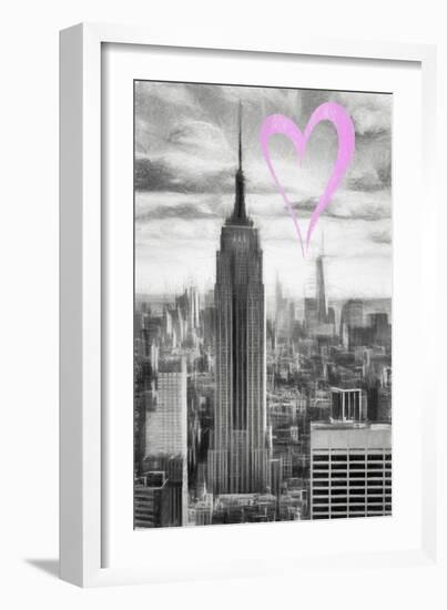 Luv Collection - New York City - Manhattan Skyscrapers-Philippe Hugonnard-Framed Art Print