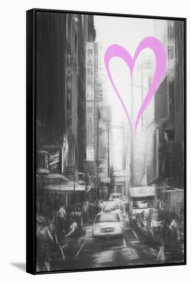 Luv Collection - New York City - Manhattan Street-Philippe Hugonnard-Framed Stretched Canvas