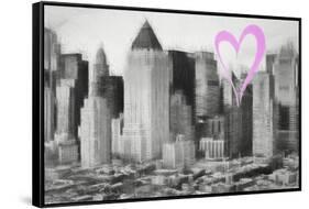 Luv Collection - New York City - Manhattan View-Philippe Hugonnard-Framed Stretched Canvas