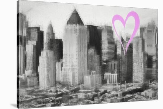 Luv Collection - New York City - Manhattan View-Philippe Hugonnard-Stretched Canvas