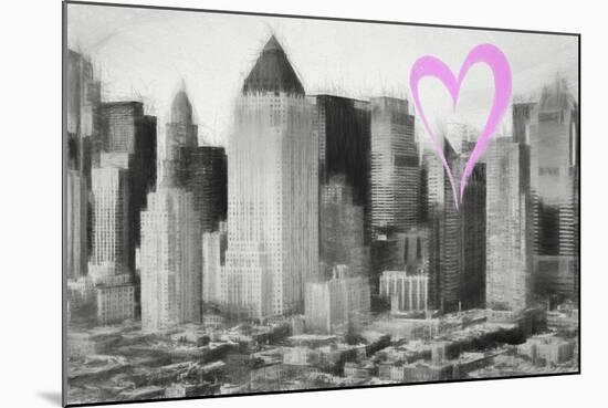 Luv Collection - New York City - Manhattan View-Philippe Hugonnard-Mounted Art Print