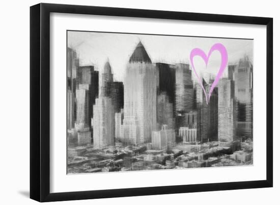 Luv Collection - New York City - Manhattan View-Philippe Hugonnard-Framed Art Print