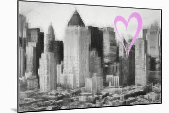 Luv Collection - New York City - Manhattan View-Philippe Hugonnard-Mounted Art Print