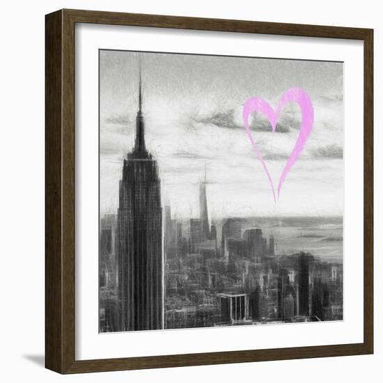 Luv Collection - New York City - NY Skyline II-Philippe Hugonnard-Framed Art Print