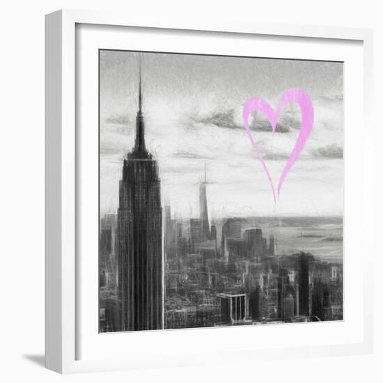 Luv Collection - New York City - NY Skyline II-Philippe Hugonnard-Framed Art Print