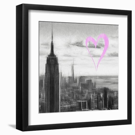 Luv Collection - New York City - NY Skyline II-Philippe Hugonnard-Framed Art Print